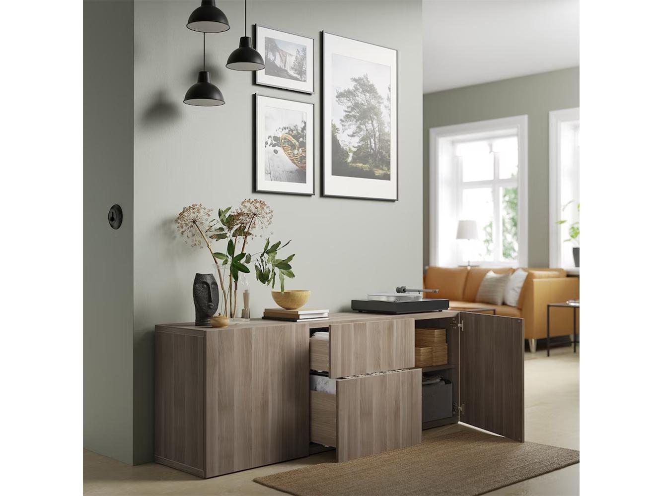 Комод Беста 117 dark beige ИКЕА (IKEA) изображение товара