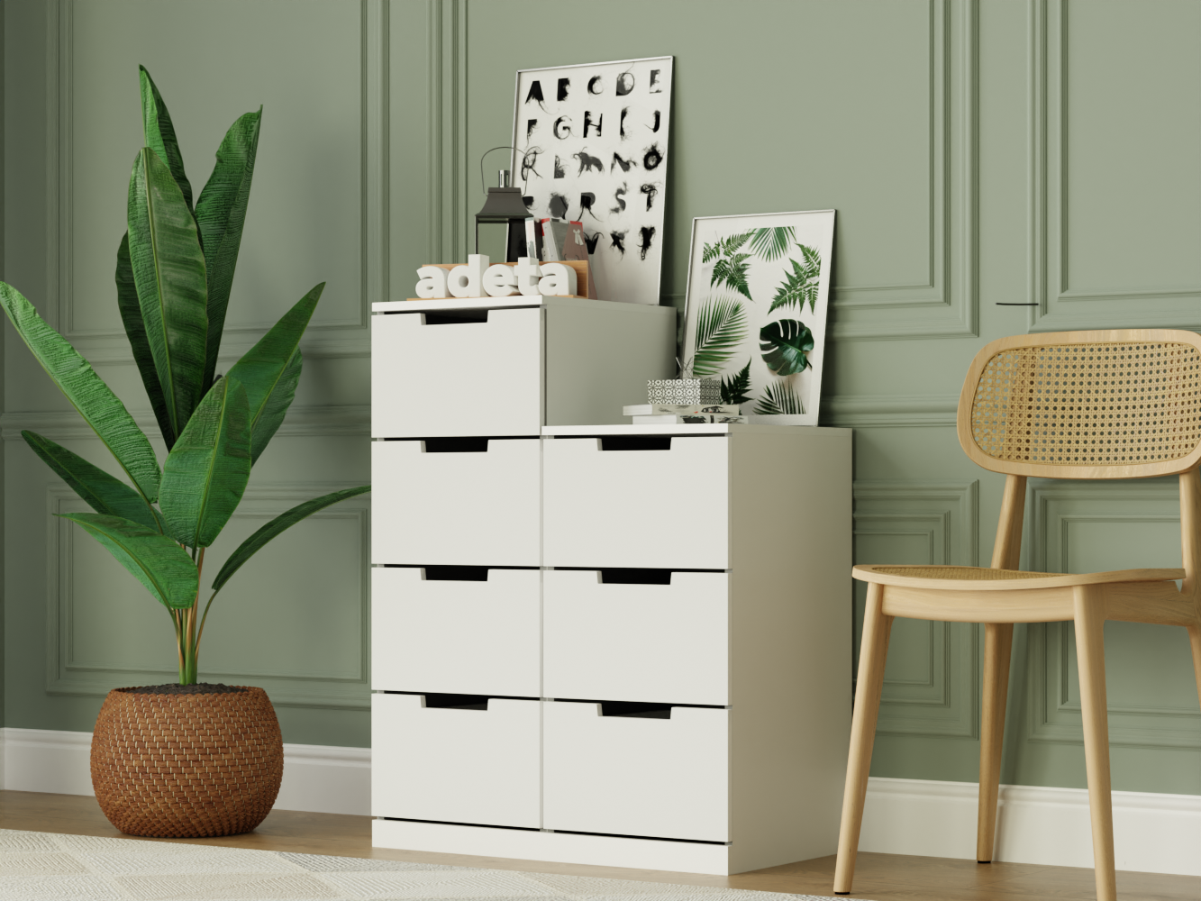 Комод Нордли 41 white ИКЕА (IKEA) изображение товара