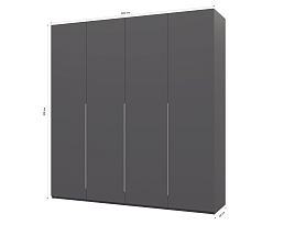 Изображение товара Распашной шкаф Пакс Альхейм 14 grey (silver) ИКЕА (IKEA) на сайте adeta.ru