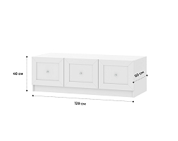 Изображение товара Тумба под телевизор Билли 513 white ИКЕА (IKEA) на сайте adeta.ru