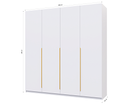 Изображение товара Распашной шкаф Пакс Альхейм 4 white ИКЕА (IKEA) на сайте adeta.ru