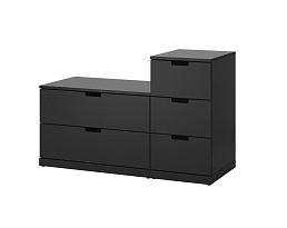 Изображение товара Комод Нордли 14 black ИКЕА (IKEA) на сайте adeta.ru